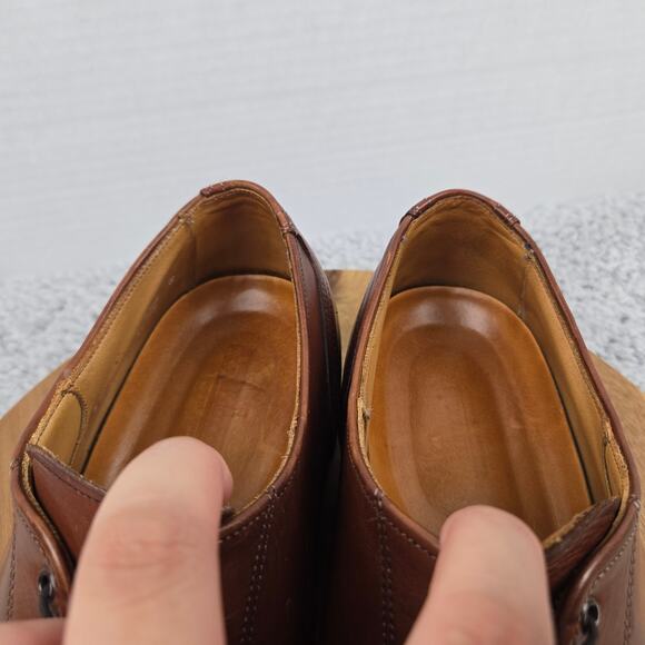 Allen Edmonds Mens 10.5E Ellsworth Brown Cap Toe Office Oxford Dress Shoe 3968 - Picture 11 of 12